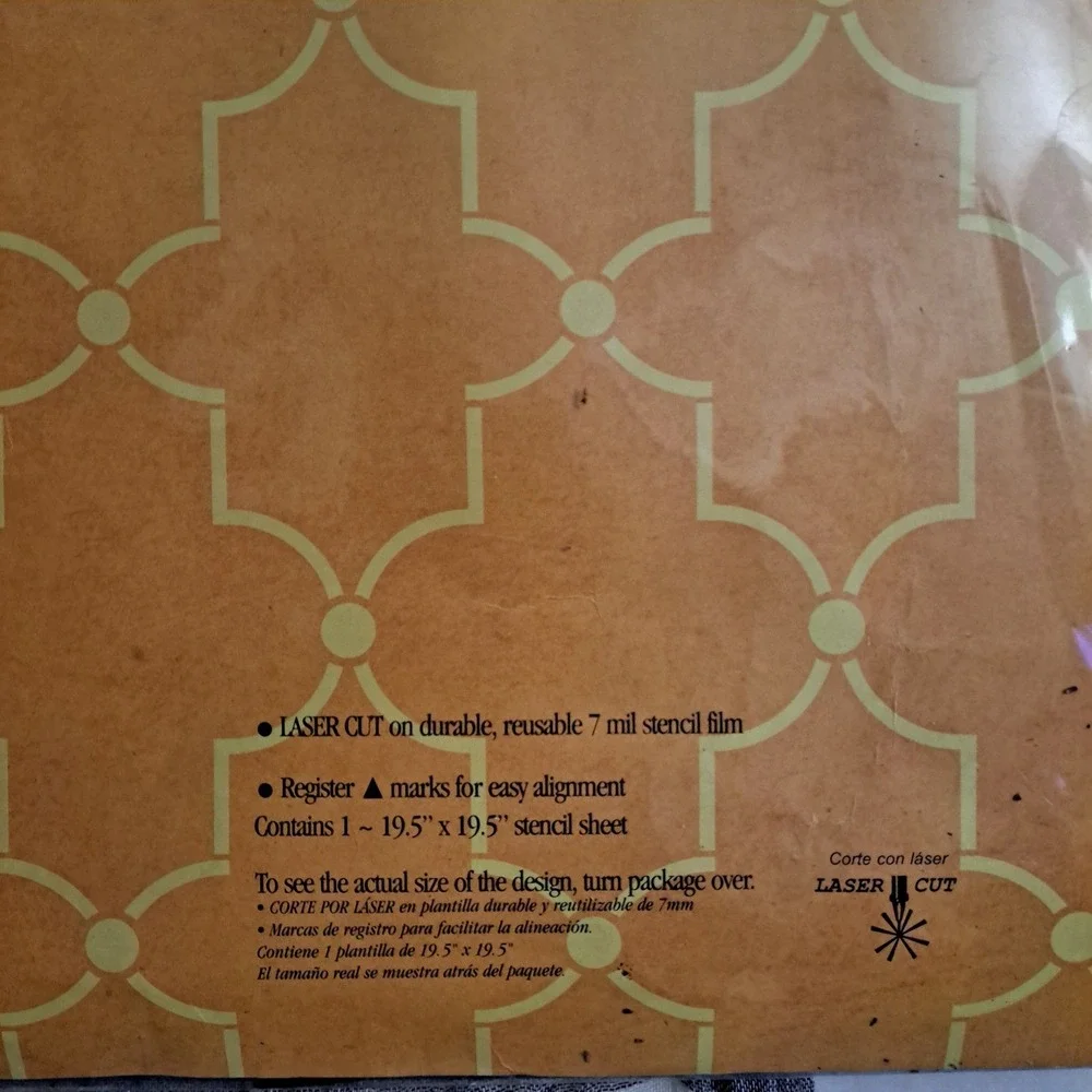 Stencil Ease Iron Lattice Wall‎ Floor Stencil 19.5in Reusable Geometric NEW
